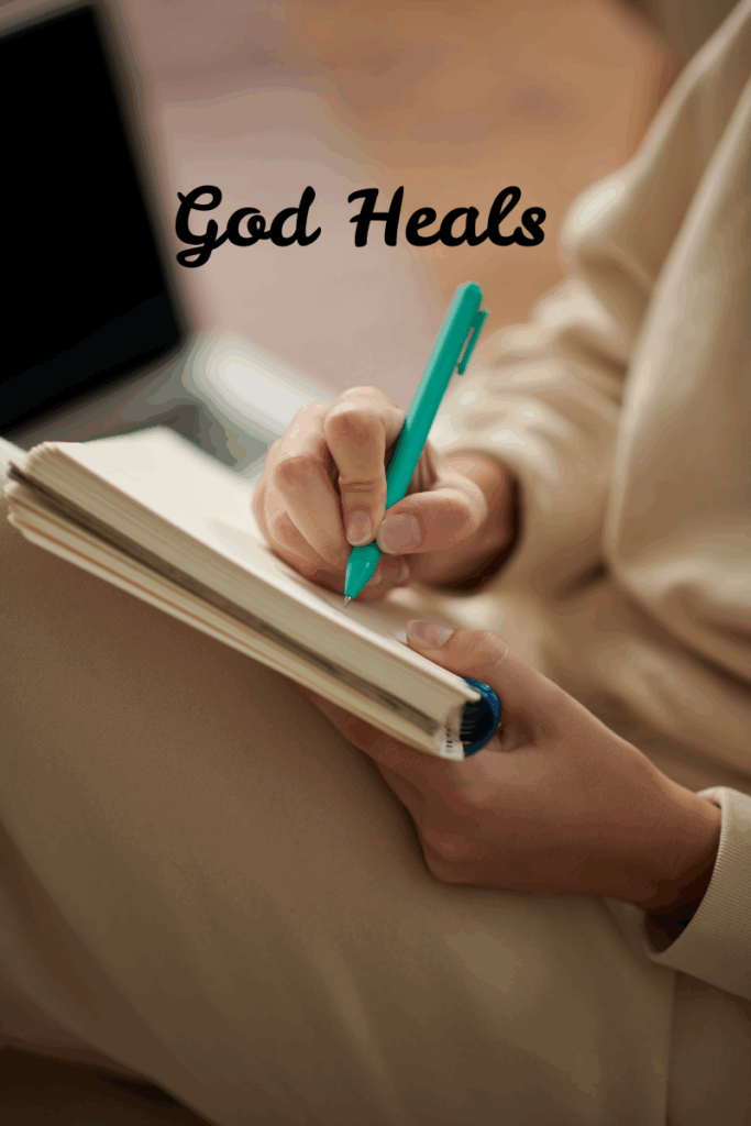  A woman journaling and reflecting with a peaceful expression, representing emotional healing and personal growth in singleness